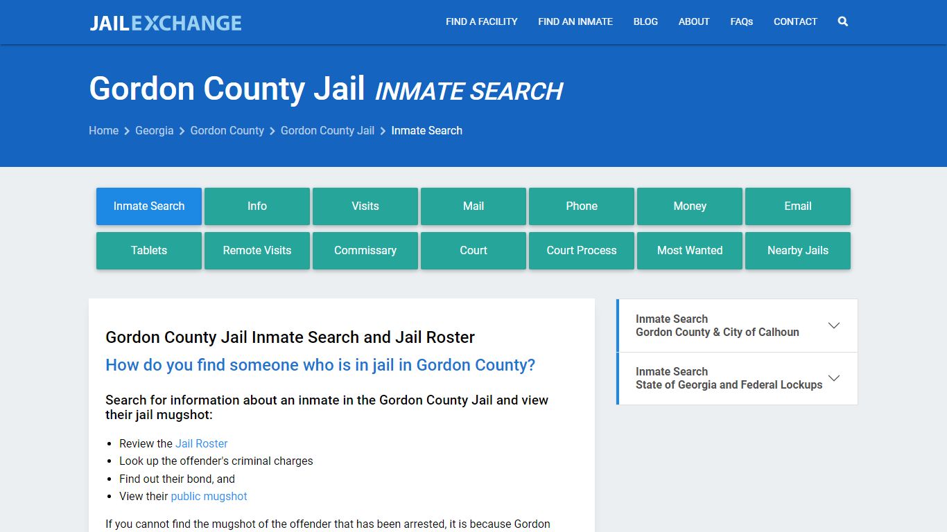 Inmate Search: Roster & Mugshots - Gordon County Jail, GA